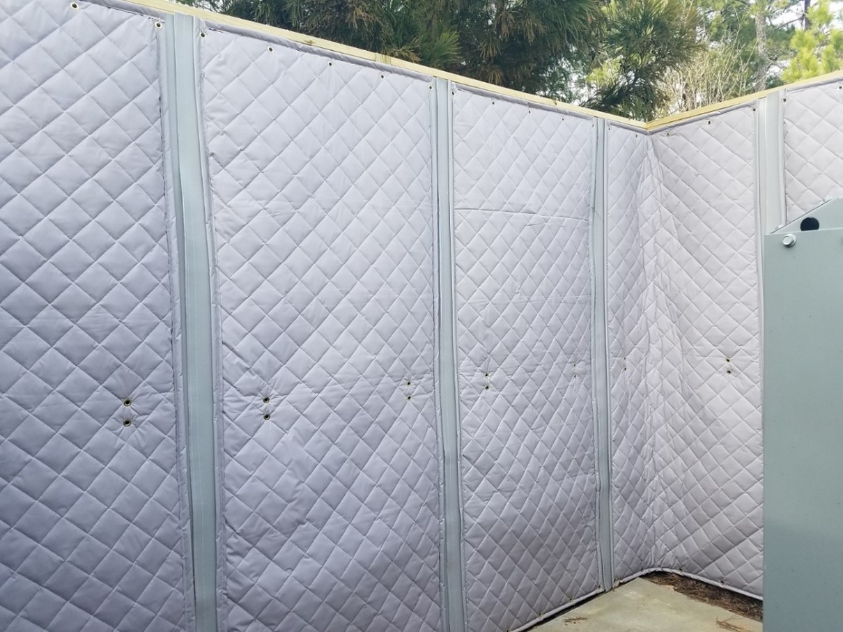 Adding Insulation with Sound Barrier Fencing